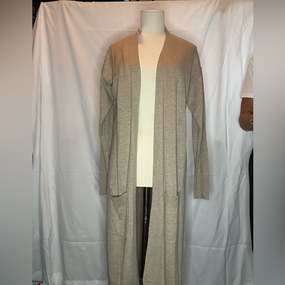 The Drop long tan cardigan size S